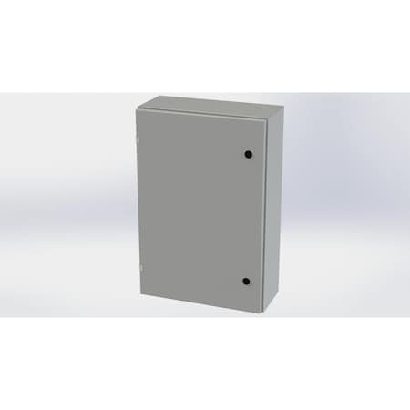 Saginaw Control & Engineering 1/4 Turn Latch Electrical Enclosures, 30 in H, 8 in D, 20 in W, NEMA 3R, 4, 12, 13, Carbon Steel SCE-30EL2008LP